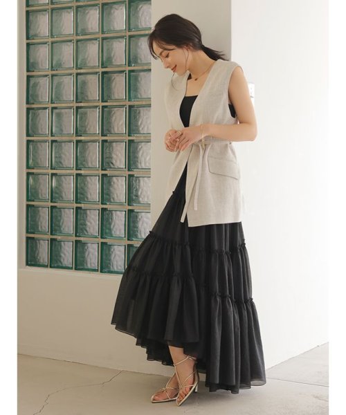 ボリュームティアードオーガンジースカート 