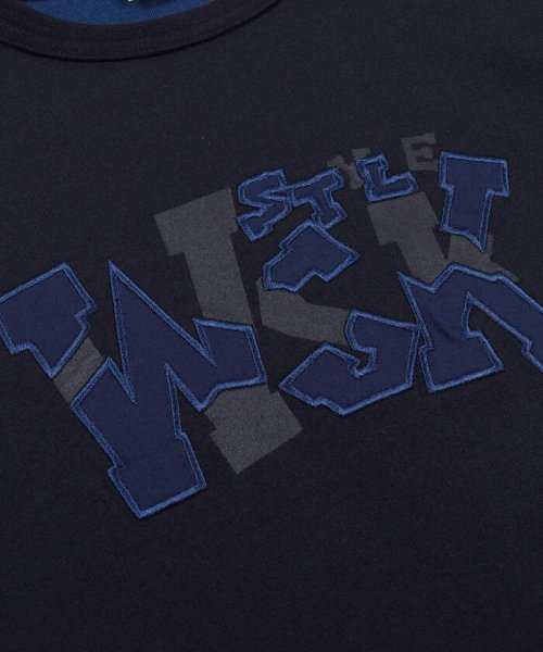 WASK(ワスク)/ロゴパッチワークプリント天竺Tシャツ(100~160cm)/img16