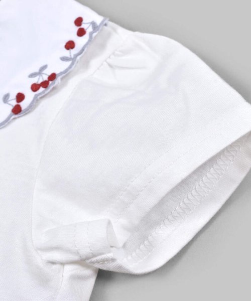 SLAP SLIP(スラップスリップ)/スカラップ襟チェリー刺繍半袖Tシャツ(80~130cm)/img07