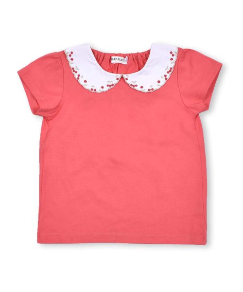 SLAP SLIP(スラップスリップ)/スカラップ襟チェリー刺繍半袖Tシャツ(80~130cm)/img10