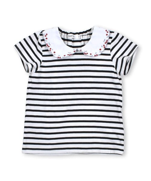 SLAP SLIP(スラップスリップ)/スカラップ襟チェリー刺繍半袖Tシャツ(80~130cm)/img16