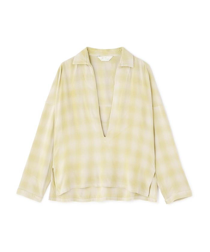 ANCELLM/アンセルム/OMBRE CHECK PULLOVER SHIRT