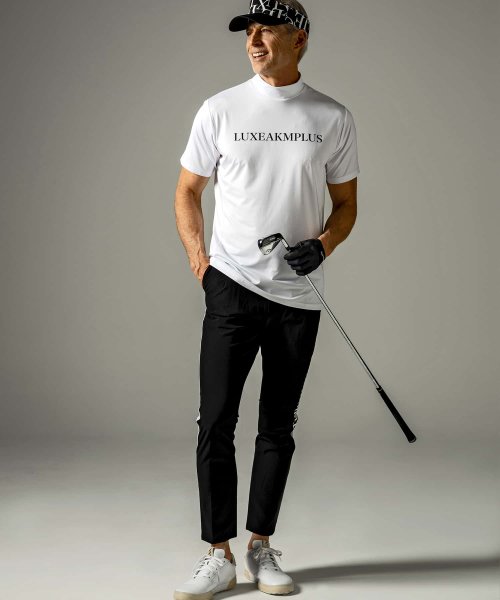 LUXEAKMPLUS(LUXEAKMPLUS)/LUXEAKMPLUS(リュクスエイケイエムプラス)ゴルフ ベーシックロゴモックネック半袖Tシャツ【ゴルフ】/img14