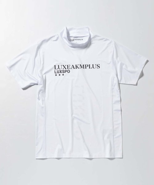 LUXEAKMPLUS(LUXEAKMPLUS)/LUXEAKMPLUS(リュクスエイケイエムプラス)スポーツロゴモックネック半袖Tシャツ【ゴルフ】/img08