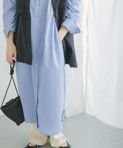 ITEMS URBANRESEARCH(アイテムズ アーバンリサーチ（レディース）)/『UR TECH WORKLUXE』バンドカラーデニムワンピース/img11