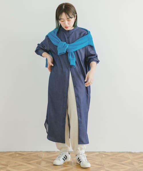 ITEMS URBANRESEARCH(アイテムズ アーバンリサーチ（レディース）)/『UR TECH WORKLUXE』バンドカラーデニムワンピース/img20