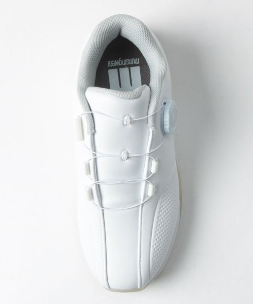 Munsingwear(マンシングウェア)/『ENVOY』ゴルフシューズダイヤル式スパイクレス(レディスサイズ) ホワイト×シルバー/img04