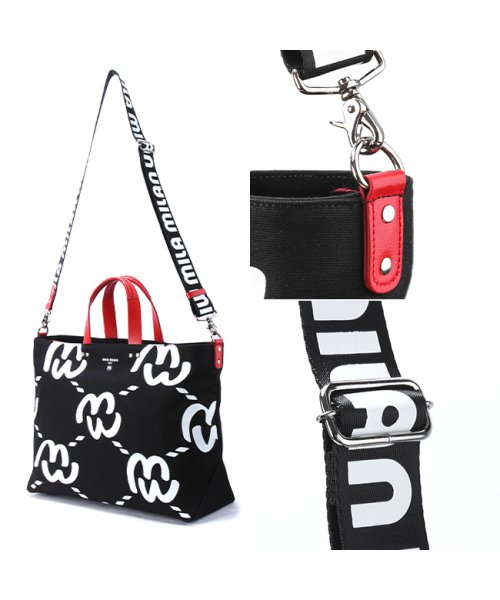 ミラミラン トートバッグ メンズ レディース ブランド ショルダー ファスナー付き 撥水 A4 B4 2WAY mila milan 259712 ミラ mila milan