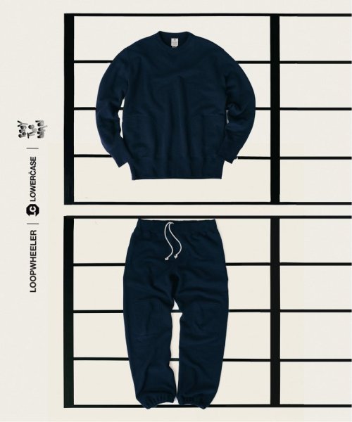 【LOOPWHEELER for LOWERCASE × POGGYTHEMAN】別注 クルーネックスウェット POGGYTHEMAN】別注 for 【LOOPWHEELER × クルーネックスウェット LOWERCASE S1644558488(12650円)