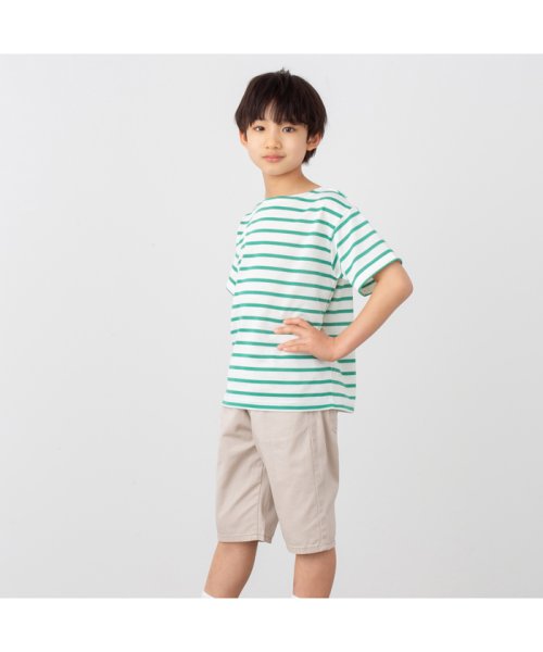 MAC HOUSE(kid's)(マックハウス（キッズ）)/NAVY ネイビー バスクボーダー半袖Tシャツ N23－3－22005/img03