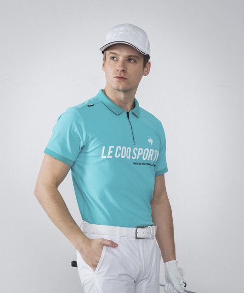 le coq sportif GOLF (ルコックスポルティフ（ゴルフ）)/【RIJOUME/リジューム】ハーフジップ半袖ポロシャツ (吸汗速乾/ストレッチ/DESCENTE ECO/再生材料使用型【【アウトレット】/img03