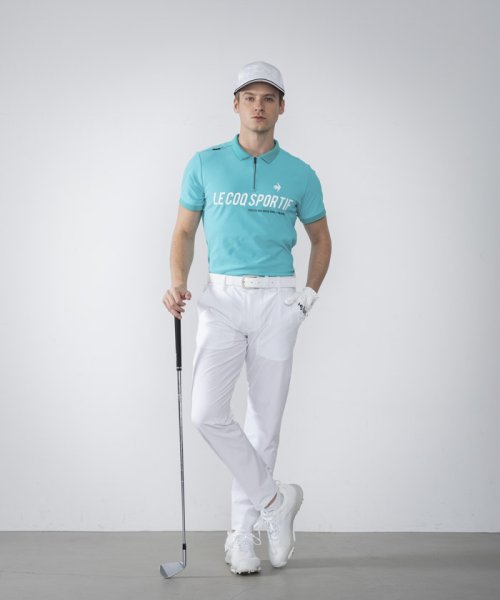 le coq sportif GOLF (ルコックスポルティフ（ゴルフ）)/【RIJOUME/リジューム】ハーフジップ半袖ポロシャツ (吸汗速乾/ストレッチ/DESCENTE ECO/再生材料使用型【【アウトレット】/img04