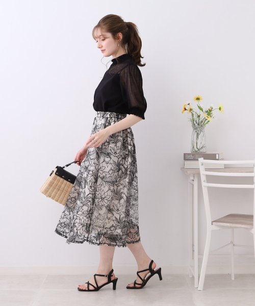 Couture Brooch(クチュールブローチ)/【新色追加！】チュール刺繍フレアスカート/img24