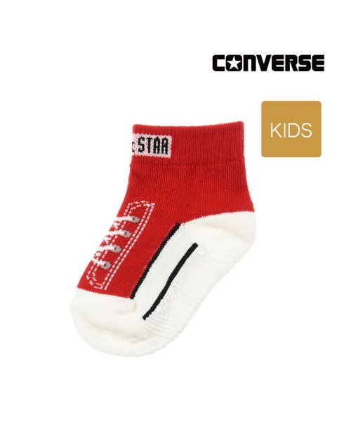 CONVERSE(CONVERSE)/福助 公式 靴下 ベビー CONVERSE (コンバース) スニーカー柄 クルー丈 1183－3h0<br>幼児 赤ちゃん フクスケ fukuske/img01