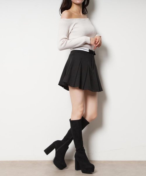 厚底ラク盛りヒールストレッチロングブーツ 