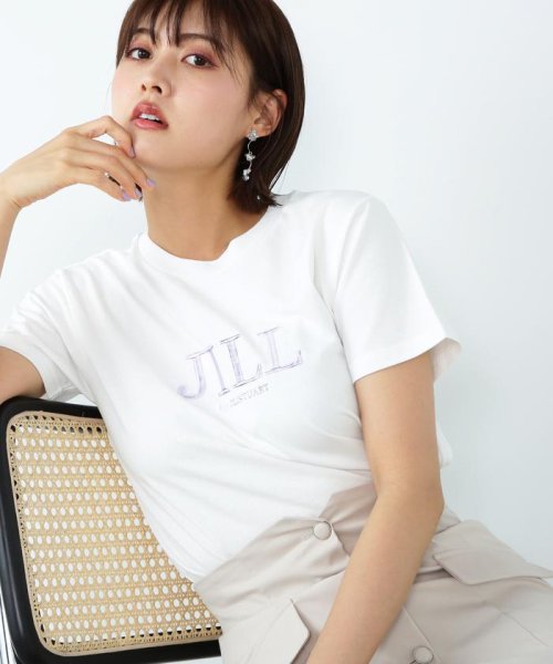 JILL by JILL STUART(ジル バイ ジル スチュアート)/シシュウロゴTシャツ　WEB限定カラー：バイカラー　ラベンダー/img30