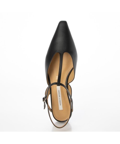 ポインテッドトゥTストラップパンプス 本革 T1405541254(10797円)