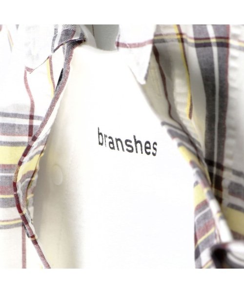 BRANSHES(ブランシェス)/【ペア/お揃い】チェックシャツ重ね着風半袖カバーオール/img05