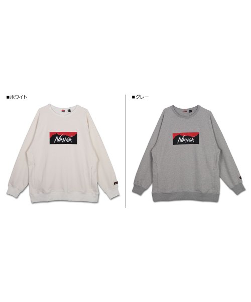 NANGA(ナンガ)/ NANGA ナンガ トレーナー スウェット エコ ハイブリット ボックスロゴ メンズ ECO HYBRID BOX LOGO SWEATSHIRT ホワイト /img02