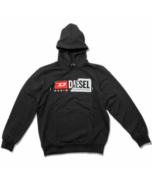 DIESEL(ディーゼル)/ディーゼル DIESEL S－GIRK－HOOD－CUTY パーカー メンズ フーディー トップス スウェット 長袖 トレーナー ロゴ プルオーバー ホワイト//img07