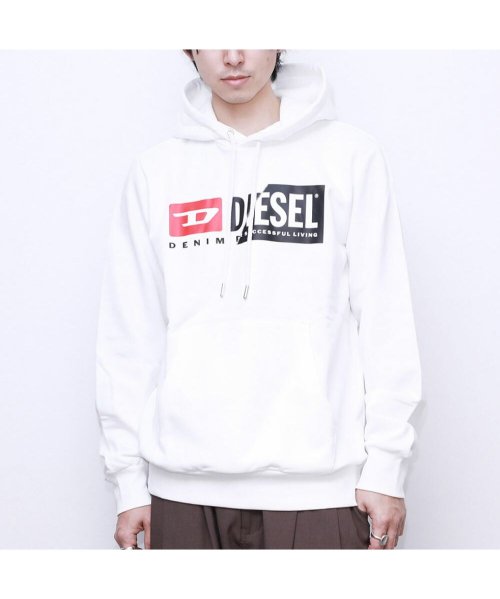 ディーゼル DIESEL S－GIRK－HOOD－CUTY パーカー メンズ フーディー トップス スウェット 長袖 トレーナー ロゴ プルオーバー ホワイト/ トップス OC1426872446(10868円)