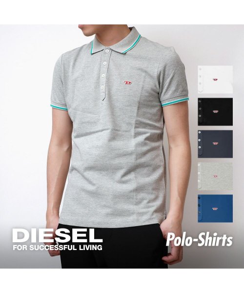 DIESEL(ディーゼル)/ディーゼル DIESEL ポロシャツ メンズ 半袖 トップス 半袖ポロシャツ ブランド シャツ 無地  クールビズ ビジカジ 白 黒 S M L XL XXL /img01