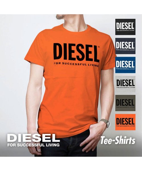 DIESEL(ディーゼル)/ディーゼル DIESEL Tシャツ メンズ トップス シャツ 半袖 クルーネック ブランド カジュアル ストリート XS S M L XL XXL 白 黒 おし/img01