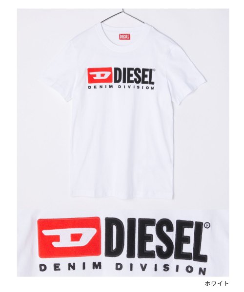 DIESEL(ディーゼル)/ディーゼル DIESEL Tシャツ A03766 0AAXJ  メンズ トップス 半袖 クルーネック ロゴT カットソー シャツ カジュアル 白 黒 XS S /img02