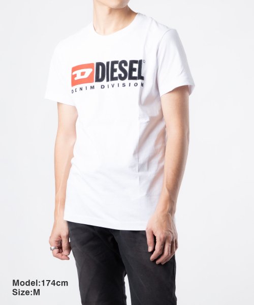 DIESEL(ディーゼル)/ディーゼル DIESEL Tシャツ A03766 0AAXJ  メンズ トップス 半袖 クルーネック ロゴT カットソー シャツ カジュアル 白 黒 XS S /img05