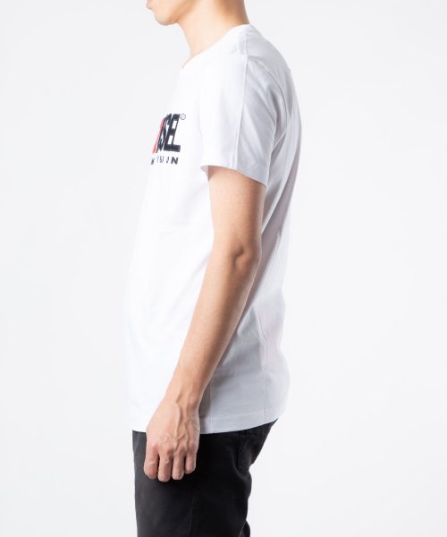 DIESEL(ディーゼル)/ディーゼル DIESEL Tシャツ A03766 0AAXJ  メンズ トップス 半袖 クルーネック ロゴT カットソー シャツ カジュアル 白 黒 XS S /img06