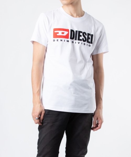 DIESEL(ディーゼル)/ディーゼル DIESEL Tシャツ A03766 0AAXJ  メンズ トップス 半袖 クルーネック ロゴT カットソー シャツ カジュアル 白 黒 XS S /img08