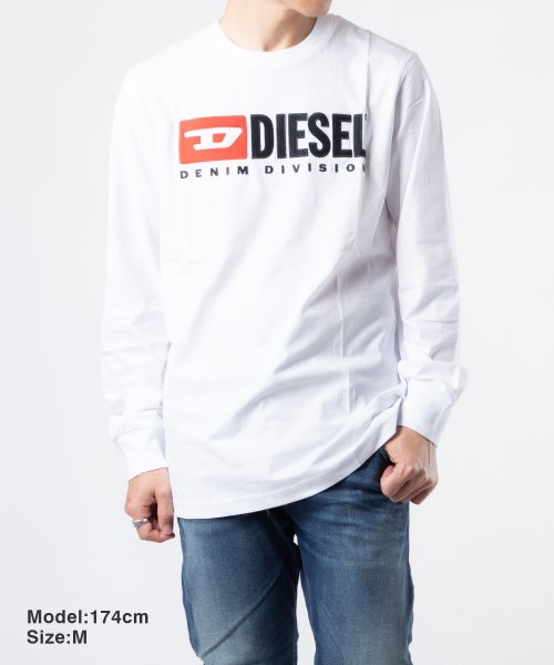 DIESEL(ディーゼル)/ディーゼル DIESEL Tシャツ A03768 0AAXJ メンズ トップス 長袖 ロンT クルーネック シンプル ロングスリーブ ロゴT カジュアル XS /img05