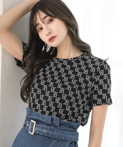 JULIA BOUTIQUE(ジュリアブティック)/丈が選べるJBモノグラム柄Tシャツ/23048/img09