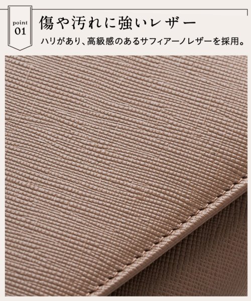 MURA(ムラ)/MURA サフィアーノレザー がま口 コンパクト 二つ折り財布/img10