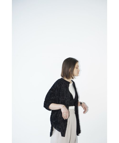 CLANE(クラネ)/FRINGE HALF SLEEVE CARDIGAN/img01