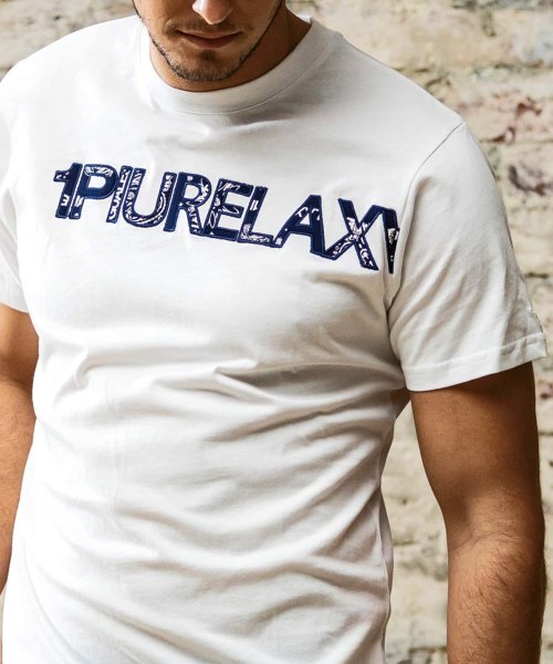 1PIU1UGUALE3 RELAX(1PIU1UGUALE3 RELAX)/1PIU1UGUALE3 RELAX(ウノピゥウノウグァーレトレ リラックス)ペイズリーロゴ半袖Tシャツ/img08