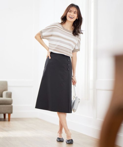 J.PRESS LADIES（LARGE SIZE）(J．プレス　レディス（大きいサイズ）)/【洗える・撥水】 Minotechライトタフタ スカート/img01