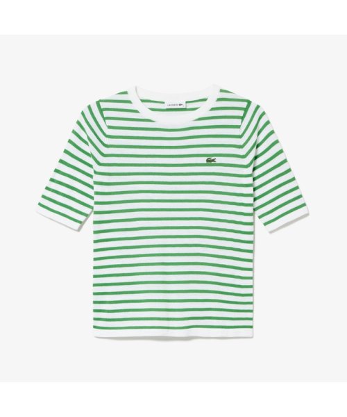 LACOSTE(ラコステ)/UVカット 吸水速乾 ウォッシャブル COOLMAX クールマックス ボーダーニット半袖Tシャツ/img16