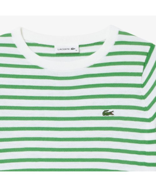 LACOSTE(ラコステ)/UVカット 吸水速乾 ウォッシャブル COOLMAX クールマックス ボーダーニット半袖Tシャツ/img18