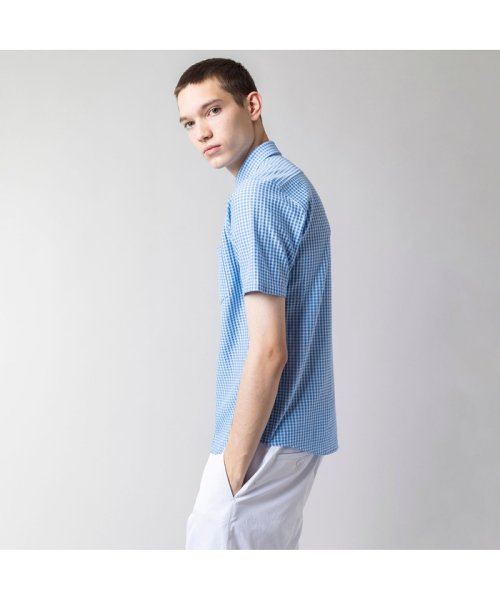 LACOSTE Mens(ラコステ　メンズ)/クールマックスブレンドジャガード半袖チェックシャツ/img18