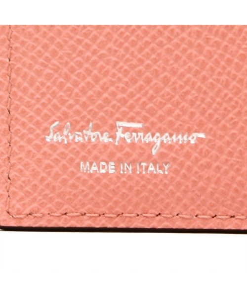 フェラガモ 二つ折り財布 ガンチーニ コンパクト財布 ピンク レディース FERRAGAMO 22D780 758509 FERRAGAMO フェラガモ 二つ折り財布 ガンチーニ コンパクト財布 ピンク レディース 22D780