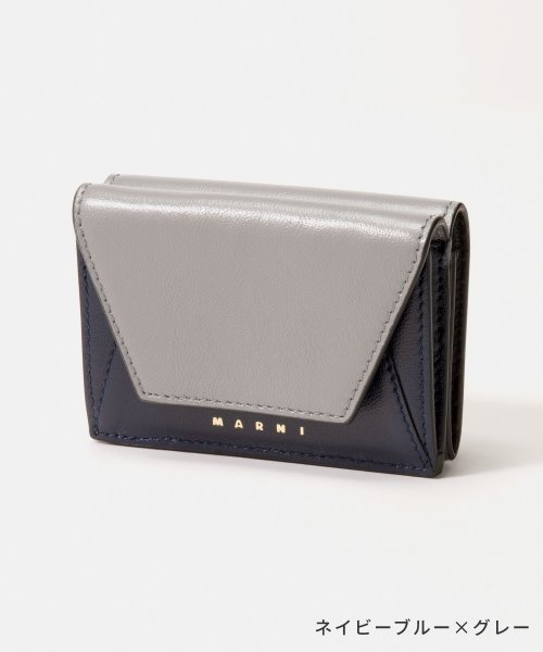 MARNI(マルニ)/マルニ MARNI PFMO0056U1 P2644 三つ折り財布 MUSEO TRIFOLD WALLET レディース 財布 ミニ財布 レザー Trifold/img02