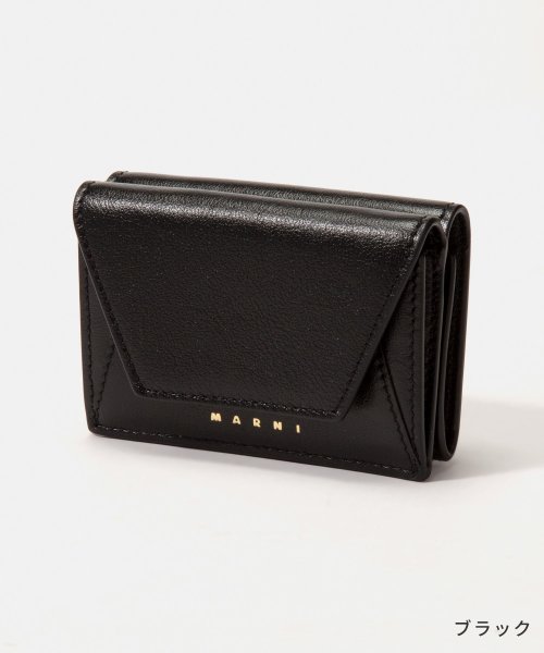 MARNI(マルニ)/マルニ MARNI PFMO0056U1 P2644 三つ折り財布 MUSEO TRIFOLD WALLET レディース 財布 ミニ財布 レザー Trifold/img03