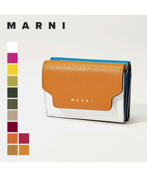 MARNI(マルニ)/マルニ MARNI 三つ折り財布 PFMOW02U23 LV520 レディース 財布 折財布 ミニ財布 サフィアーノカーフスキン トリフォールド レザー ウォレ/img01