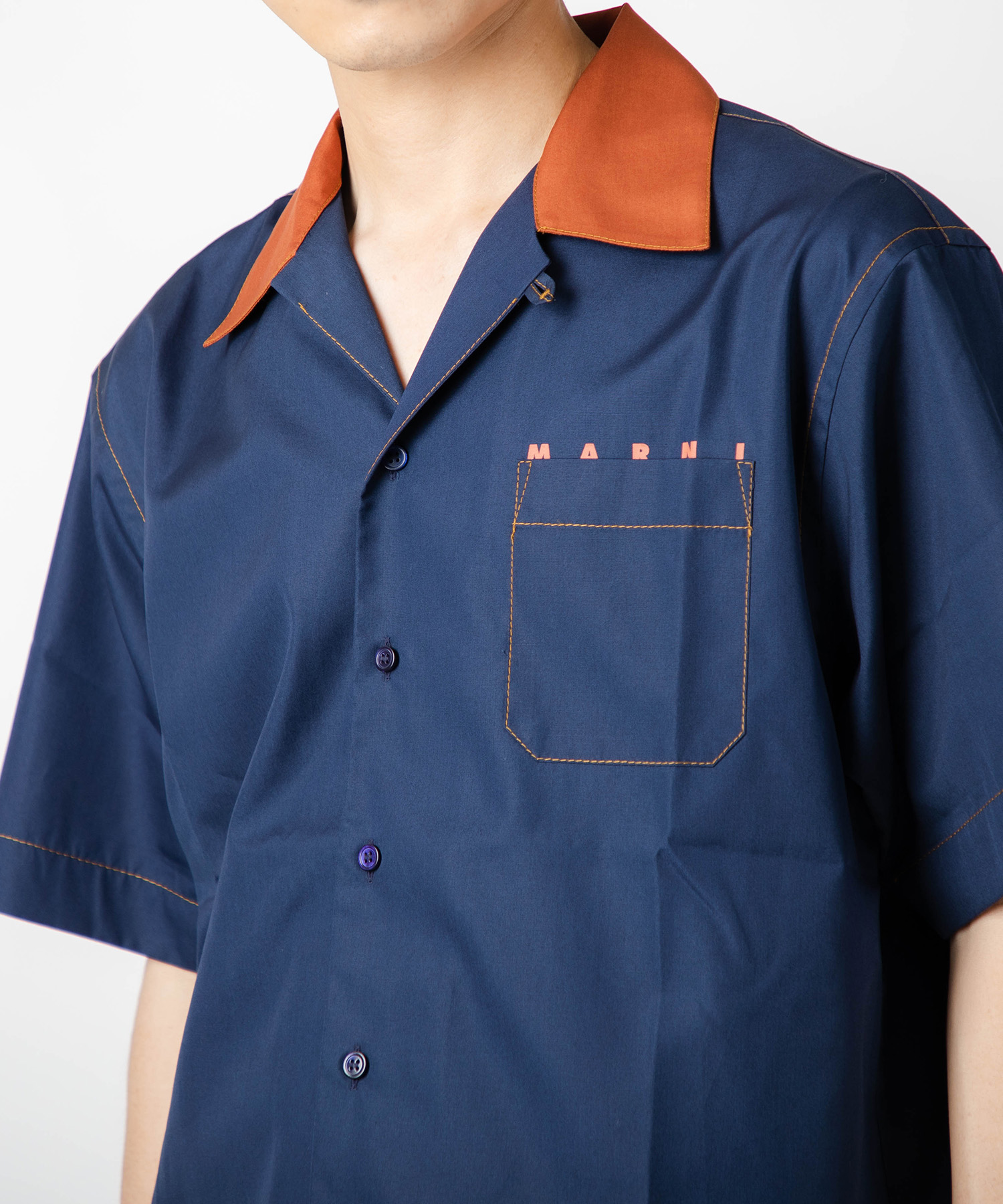 ーバーシャ マルニ シャツ コットン トップス プルオーバー 44 marni
