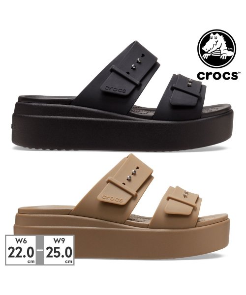 crocs(クロックス)/クロックス crocs レディース 207431 ブルックリン サンダル ロー ウェッジ 001 260/img01