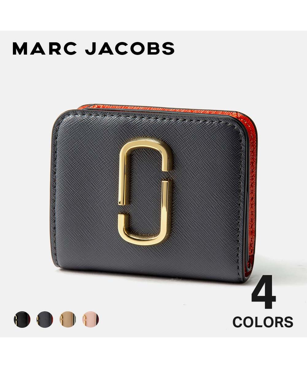 マークジェイコブス 二つ折り財布 レディース MARC JACOBS S112L01PF21 財布 ミニ財布 レザー 小銭入れ付き コンパクト シンプル スナッ