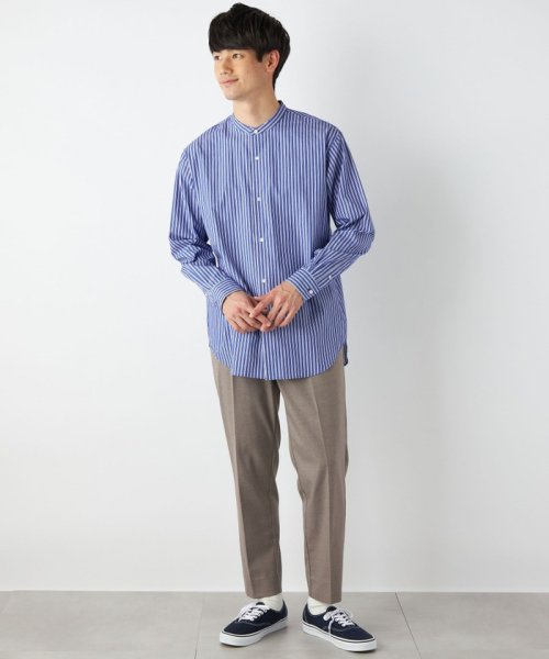 SHIPS any MEN(シップス　エニィ　メン)/SHIPS any: ストライプ バンドカラー 長袖 シャツ 23SS◇/img29