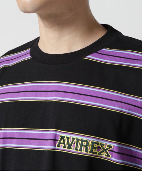AVIREX(AVIREX)/《直営店限定》BORDER LOGO SHIRT SLEEVE T－SHIRT / ボーダー ロゴ 半袖 Tシャツ/img04