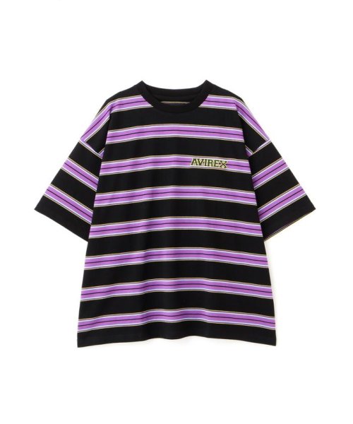 AVIREX(AVIREX)/《直営店限定》BORDER LOGO SHIRT SLEEVE T－SHIRT / ボーダー ロゴ 半袖 Tシャツ/img06
